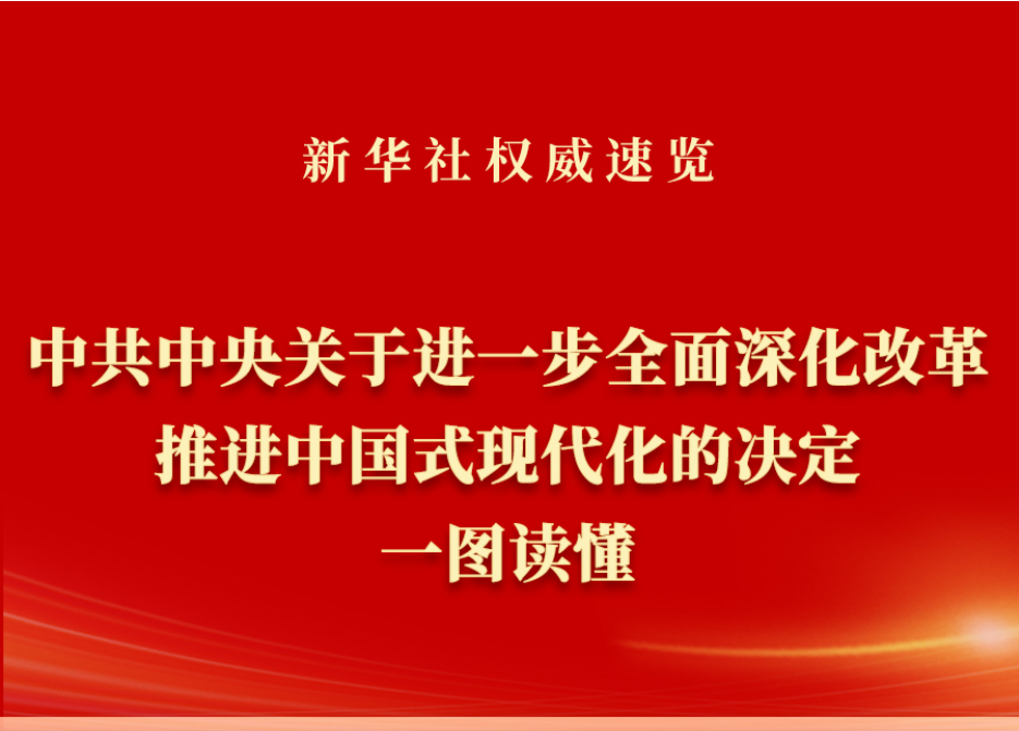 [新华社] 《中共中央关于进一步全面深化改革、推进中国式现代化的决定》一图读懂